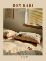 Moonlight set of tomatoes with washed cotton embroidered cotton embroidered four pieces of full cotton pure cotton Four Seasons General wedding bed Supplies