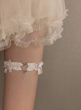 爱心脖圈蕾丝项圈大腿环