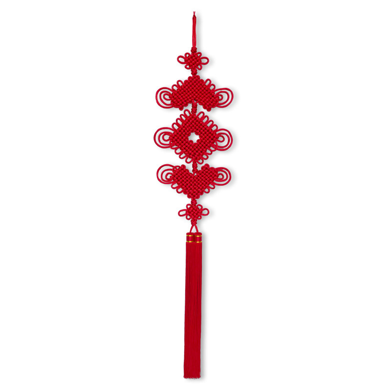 新款竖长同心结中国结挂件三阳开泰客厅电视背景墙入户门挂件乔迁,淘宝优惠券,粉丝福利购,淘宝优惠卷