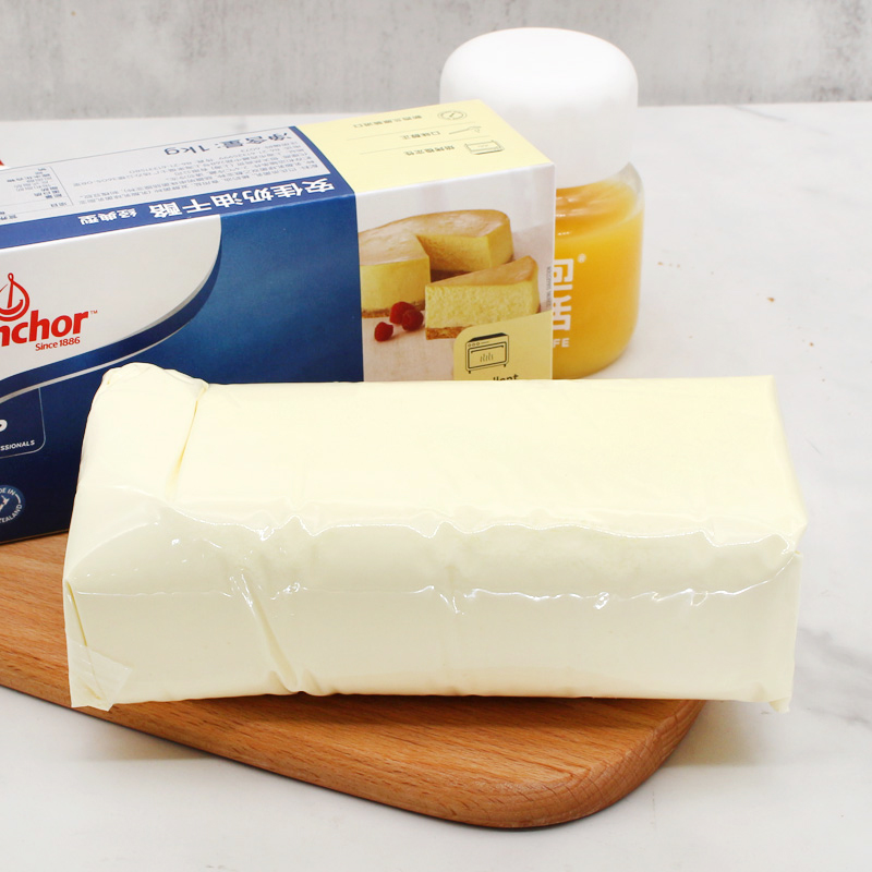 安佳奶油奶酪1kg进口乳酪芝士蛋糕涂抹干酪块面包烘焙专用材料