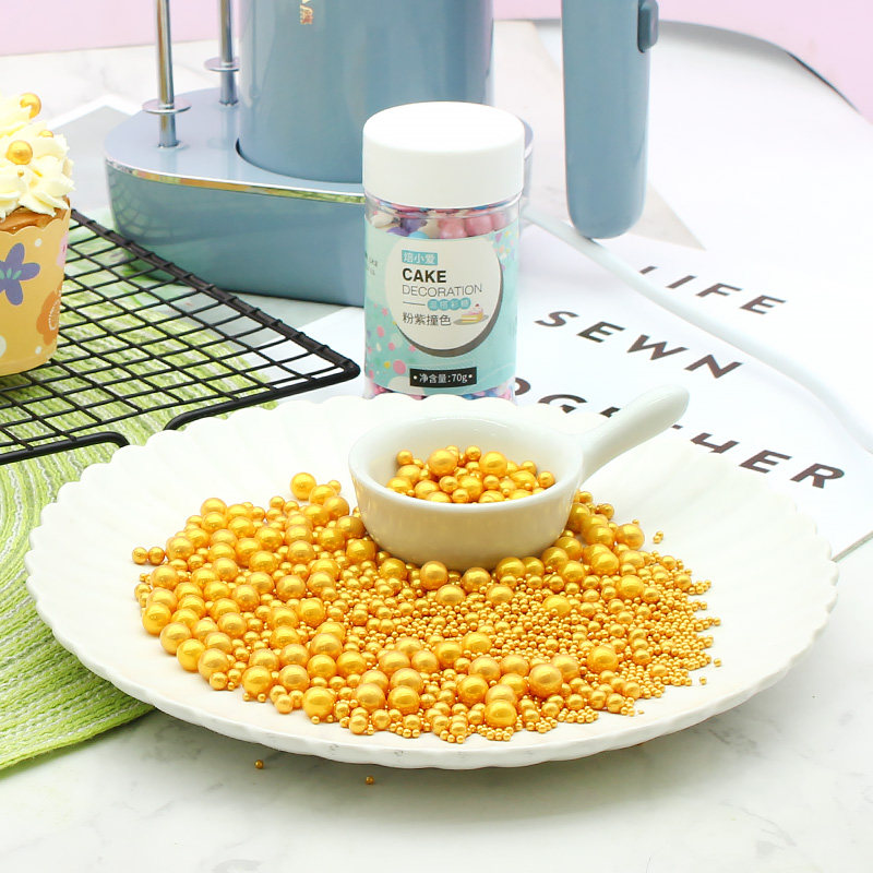 焙小爱彩糖珠70g 彩色珠珍珠生日蛋糕甜甜圈糖针珍珠装饰烘焙食用,淘宝优惠券,粉丝福利购,淘宝优惠卷