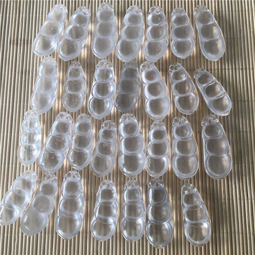 天然水沫玉中大号四季豆吊坠玻璃种起荧光水沫玉石豆角吊坠送女友 - 图2