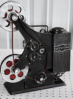 复古老式仿古电影放映机模型摆件拍摄道具咖啡馆摆设橱窗软装饰品