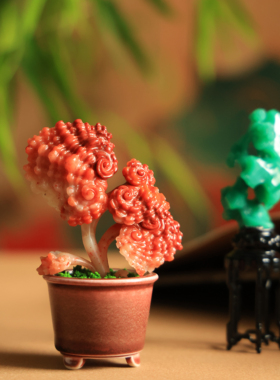 【灵芝】老挝石 石雕盆景摆件清供书房茶室家居装饰新中式