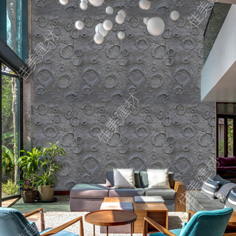 轻质pu月球石文化石水泥构件石皮网红背景墙星球表面陨石坑文化石 - 图2