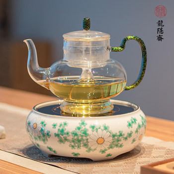 ຜະລິດຕະພັນໃຫມ່ Longyinzhai ໄຟຟ້າ ceramic ເຕົາຊາຕົ້ມນ້ໍາ silent ຊາ brewing ອຸປະກອນສຸຂະພາບເຕົາສີ່ໃບ clover