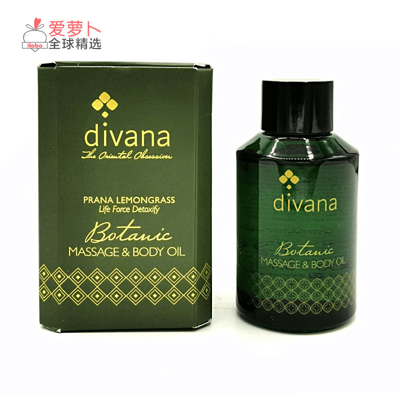 泰国DIVANA皇后之夜柠檬草疏通身体推背通经络按摩精油100ml-图0