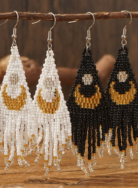 Olive Pink 瓯瓶 原创波西米亚耳环  Handcraft Bohemia earrings
