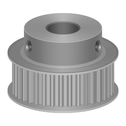 S3M44齿 同步带轮凸台 槽宽11 BF型 同步皮带轮齿轮铝 44S3M100-B - 图3
