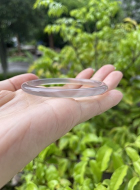 『青禾淑坊』天然玛瑙手镯 国风古典细圆条镯55mm