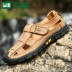 Giày nam Mulinsen 2019 dép da mới ngoài trời mùa hè túi da đầu dép da nam giày đi biển bình thường - Sandal Sandal