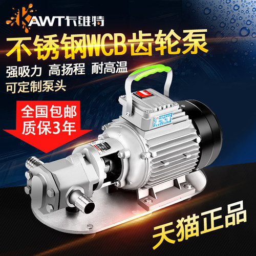 齿轮电动抽油泵220v380v自吸不锈钢高粘稠度机油柴油食用油防爆 - 图0