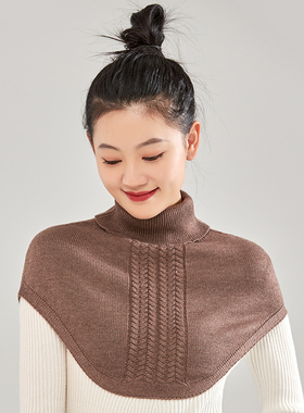 秋冬季搭肩款女脖套披肩保暖防寒