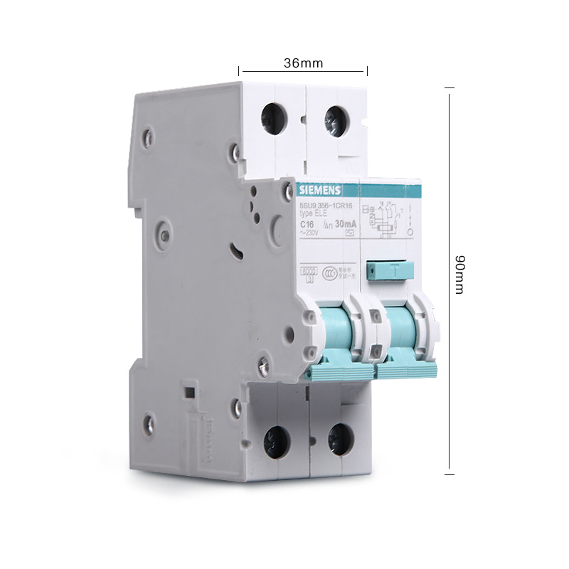 西门子1P+N 16A漏电保护器开关 双匹空气开关带漏保家用断路器