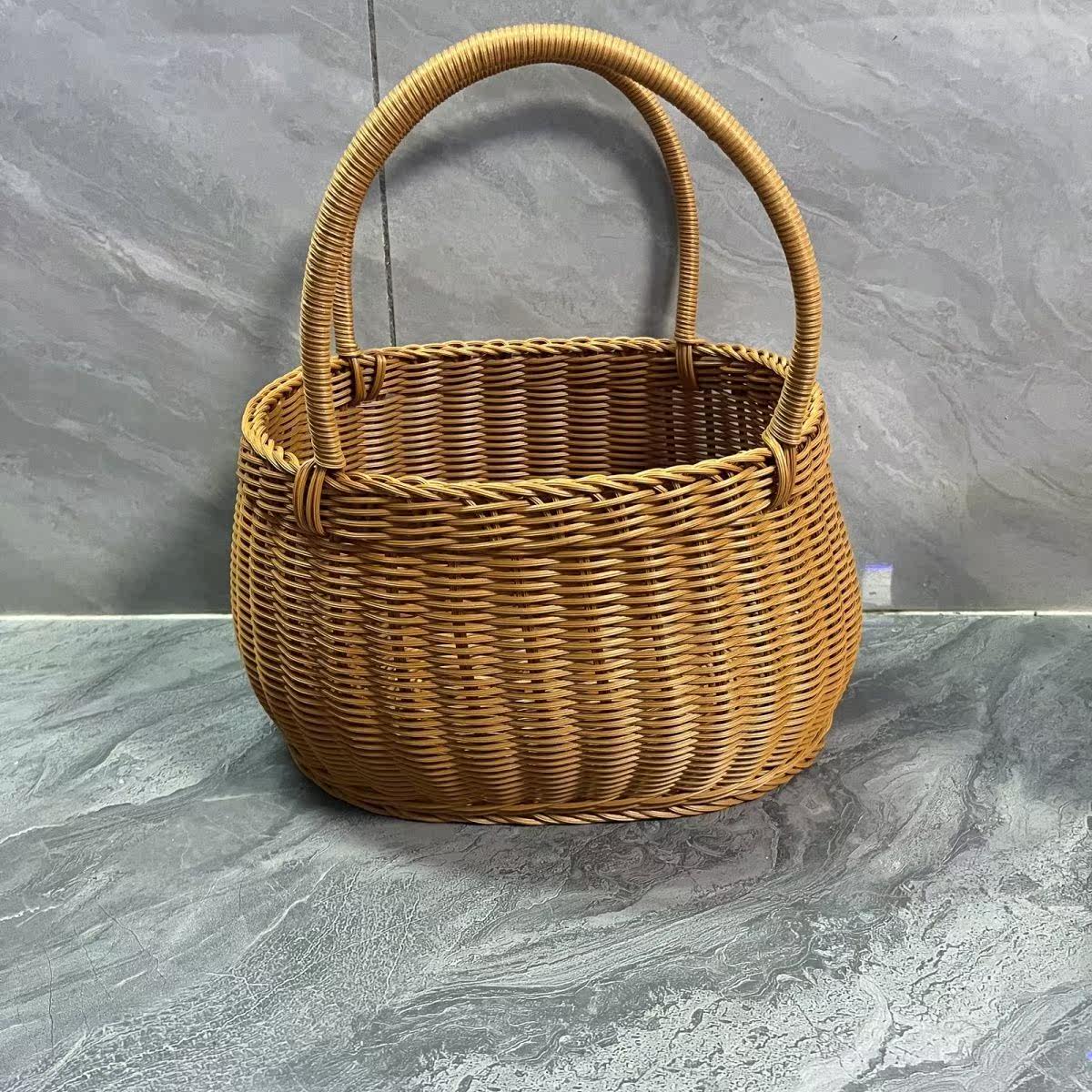 采茶篮茶叶篮采茶神器新款懒人采茶竹篓采茶机新款采摘篮采果篮