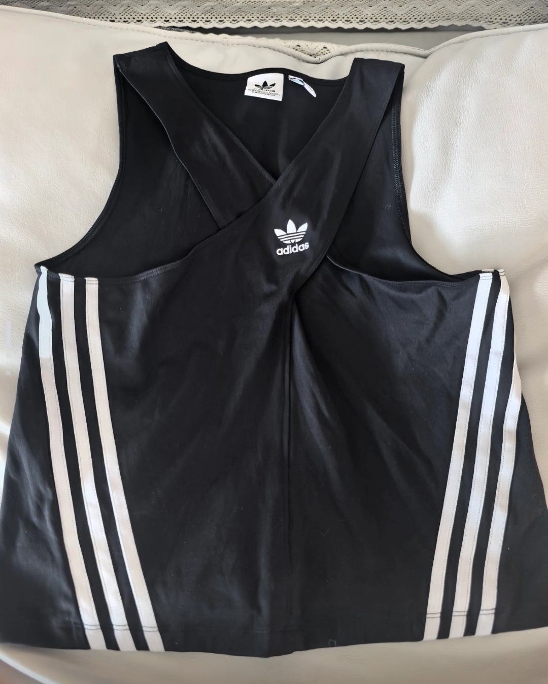 阿迪达斯三叶草正品背心女2025新款运动休闲百搭无袖上衣JM9258 - 图1
