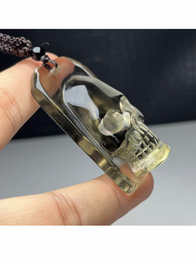 天然水晶头骨吊坠男女款挂件饰品礼物时尚百搭个性潮流