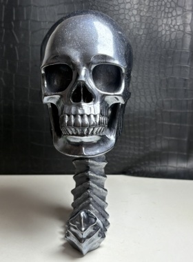 太赫兹骷髅头朋克风格家具摆件
