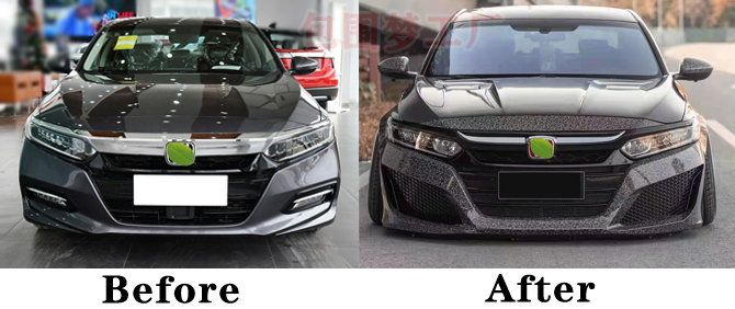 适用18-21雅阁改装大包围十代 Accord 升级TYPER头前杠唇bodykit - 图0