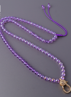 泰国佛牌链子炫彩水晶珠链