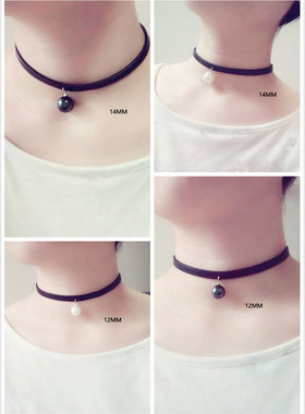 choker手工项圈黑色原宿锁骨链