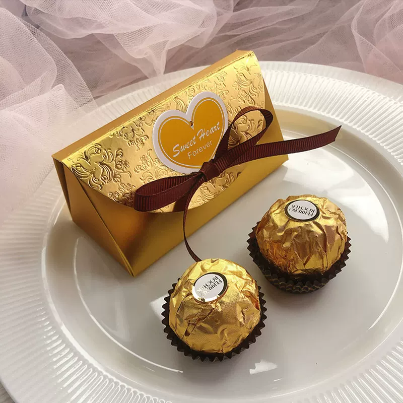 Картонная коробка Ferrero с двумя капсулами, персональная коробка для свадьбы, конфеты, законченный сахар, креативная сладкая коробка, подарочная коробка