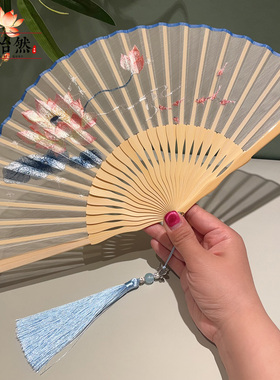 苏州非遗刺绣玉竹折叠扇