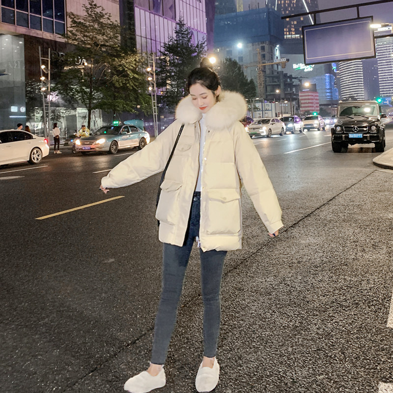 短款羽绒服女款冬季2025新款大毛领加厚保暖小个子女士好看外套