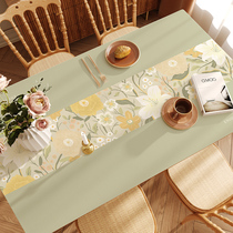 Nordic Leather Table Mat Advanced Feel Table Cloth Free oil-proof and waterproof anti-heat and high temperature resistant table mat tea table Desktop mat