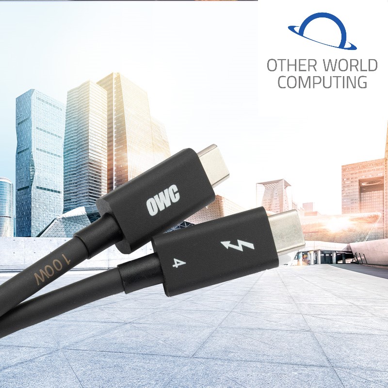 OWC Thunderbolt4双Type-C USB4.0数据线0.3/0.7/1/2米240W雷电4-图0