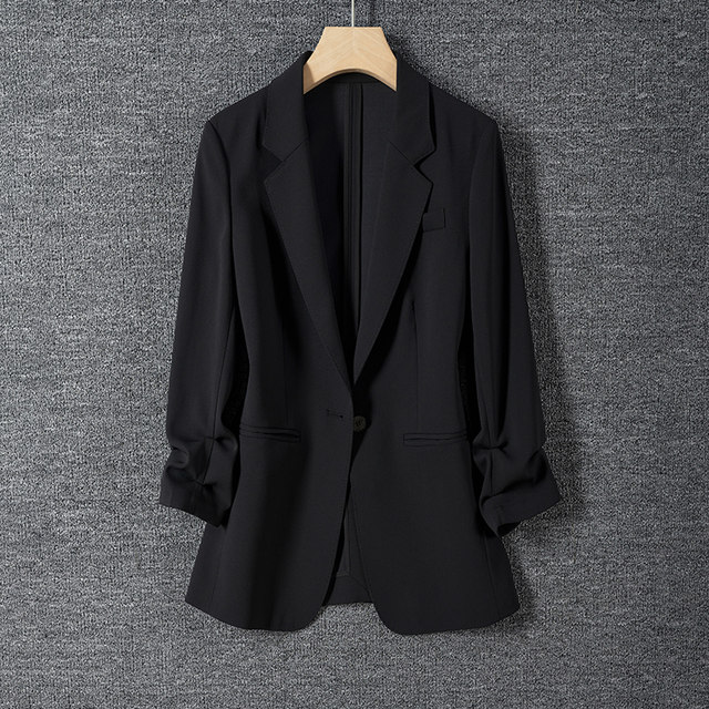 ພາກຮຽນ spring ແລະ summer high-end temperament acetate suit jacket ສໍາລັບແມ່ຍິງ
