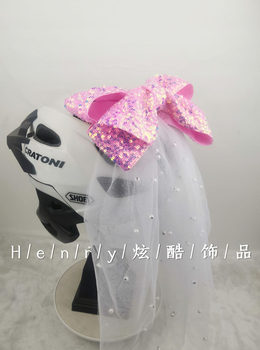 ການດຸ່ນດ່ຽງຂອງເດັກນ້ອຍລໍ້ skiing ຜູ້ໃຫຍ່ລົດຈັກໄຟຟ້າຫມວກກັນກະທົບຕົກແຕ່ງ sequined ໃຫຍ່ bow veil dress wedding