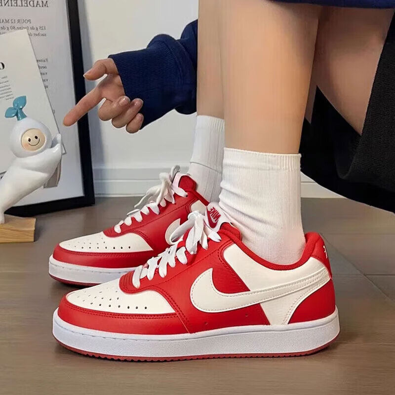 Nike耐克马年新年女鞋官方正品COURT红白拼色板鞋2026新款休闲鞋,淘宝优惠券,粉丝福利购,淘宝优惠卷