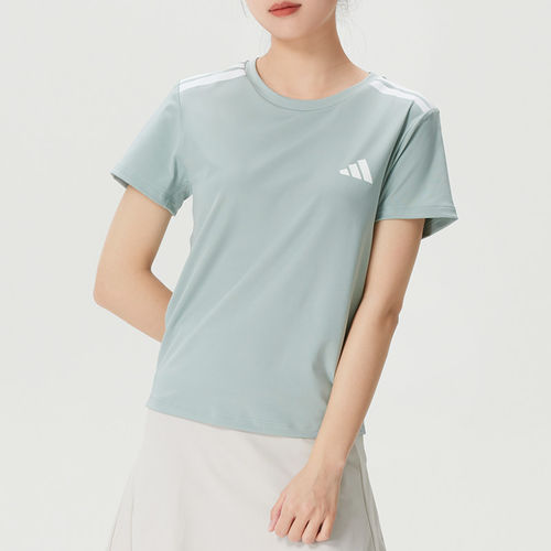 阿迪达斯官方正品短袖女2026新款快干运动半袖女士健身T恤KC7641 - 图0