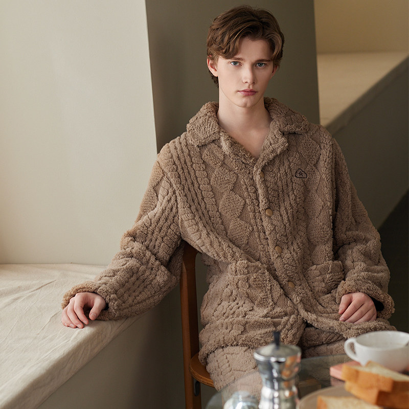 【付定！烈儿超值年货节】芬腾珊瑚绒情侣睡衣保暖家居服,淘宝优惠券,粉丝福利购,淘宝优惠卷