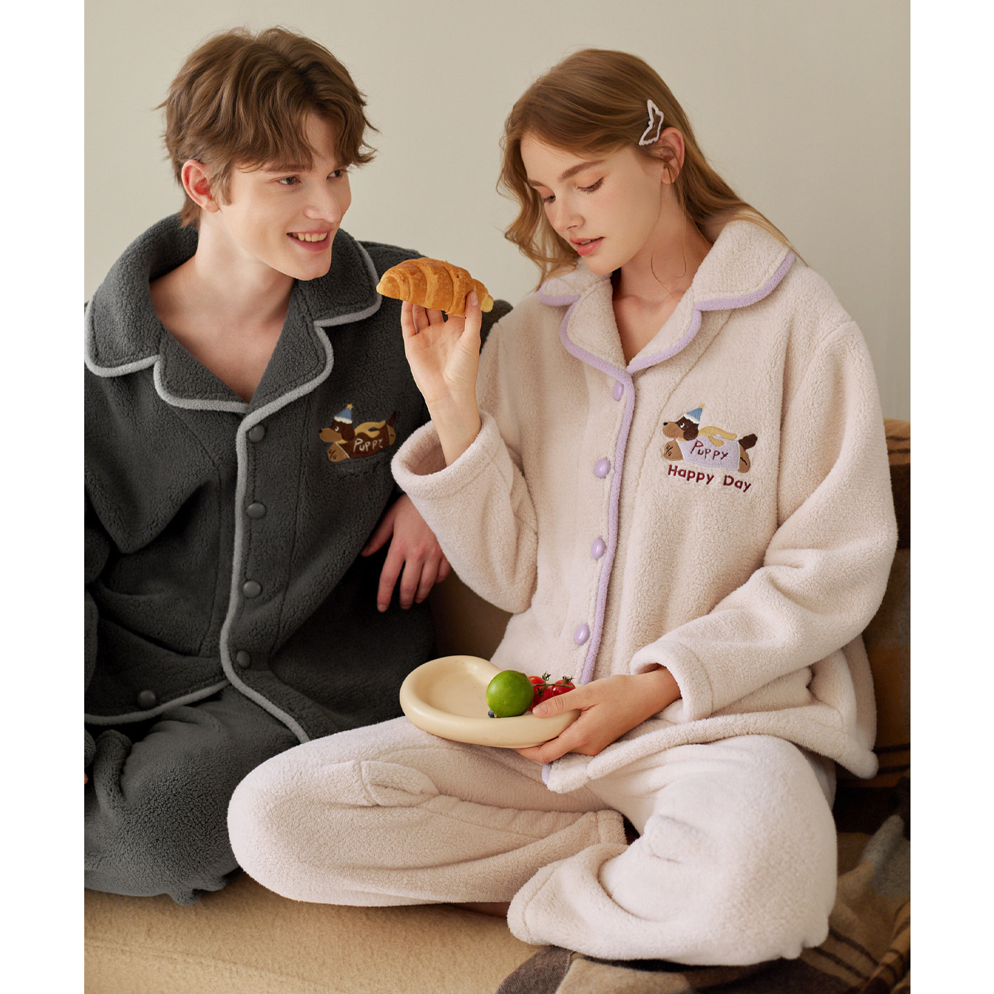 芬腾情侣睡衣秋冬季珊瑚绒抗静电套装加绒加厚男女士法兰绒家居服,淘宝优惠券,粉丝福利购,淘宝优惠卷