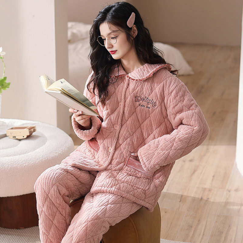 芬腾情侣睡衣珊瑚绒冬季夹棉三层加厚保暖男女士抗静电家居服套装,淘宝优惠券,粉丝福利购,淘宝优惠卷