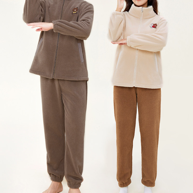 芬腾情侣睡衣珊瑚绒秋冬季女士套装加绒加厚法兰绒男款大码家居服,淘宝优惠券,粉丝福利购,淘宝优惠卷