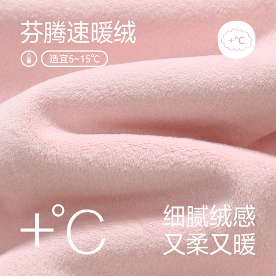 芬腾儿童珊瑚绒睡衣女孩秋冬季套装加绒加厚保暖女童中大童家居服