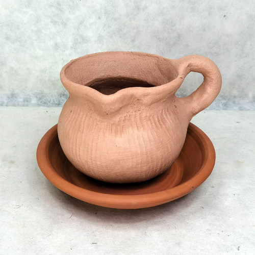 傣陶烤茶罐西双版纳非遗慢轮手工柴烧侧把粗陶壶七夕罐公道杯包邮 - 图3