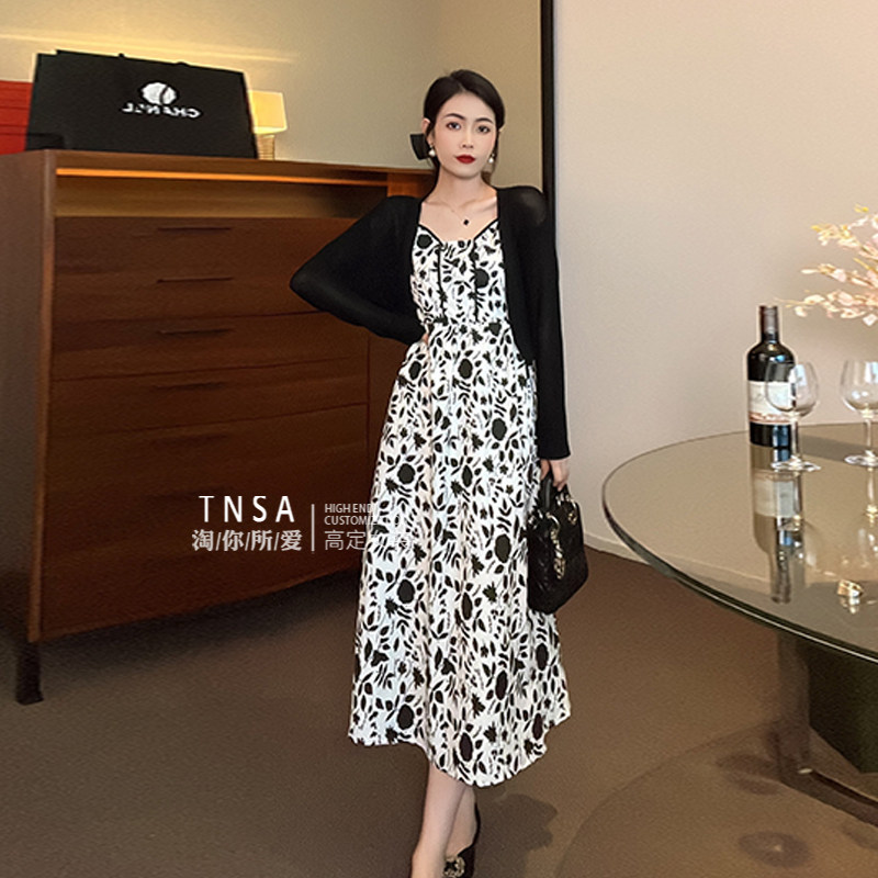 【珠零锦粲套装】提花吊带夏季连衣裙 fxdis时尚套装