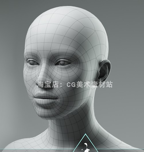 Blender亚洲人欧洲人非洲人种通用人脸人头4款3D模型素材 - 图0