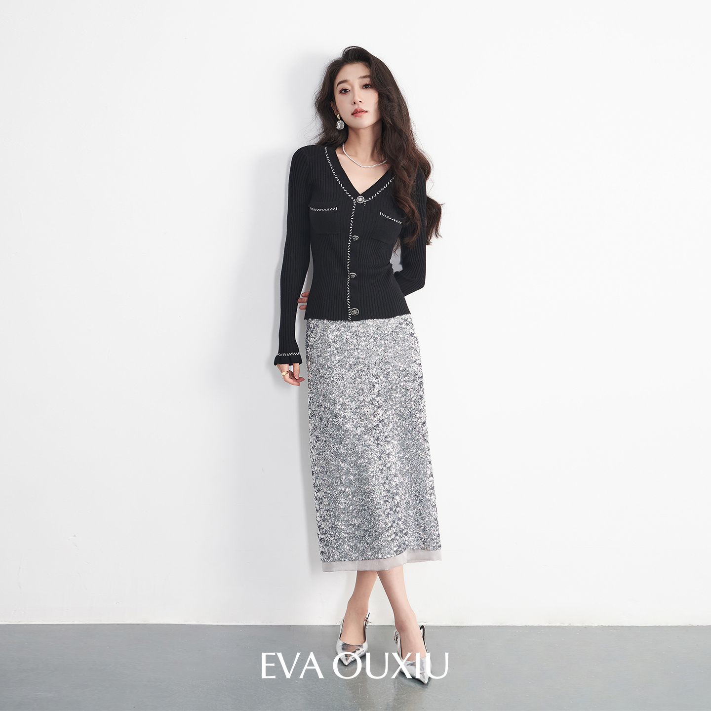 【限时直降】EVA OUXIU/伊华欧秀针织衫E35ZM0826 - 图2