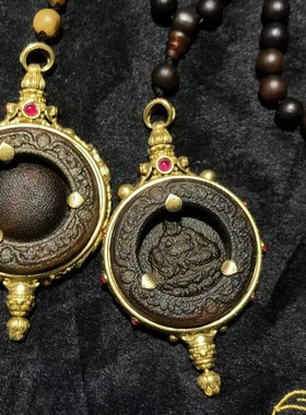 天原牛角大日如来佛吊坠牛角木吊坠挂件项链毛衣链