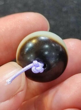 一线药师良品玛瑙天珠朱砂料算盘珠高档黑白工艺少有手工珠17mm