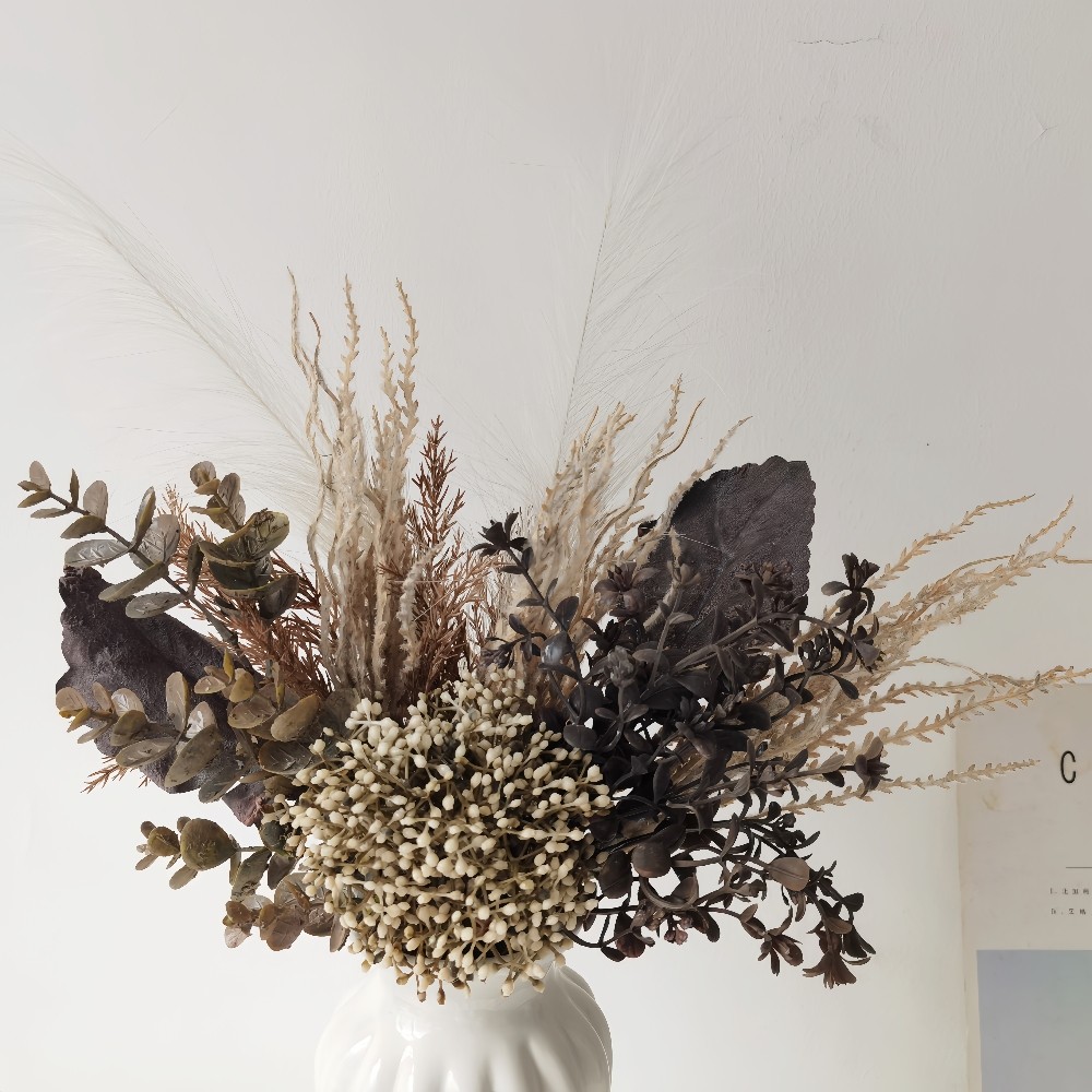 侘寂凤复古仿真花材尤加利叶芦苇草 家居摆件摆放插花 拍照装饰,淘宝优惠券,粉丝福利购,淘宝优惠卷