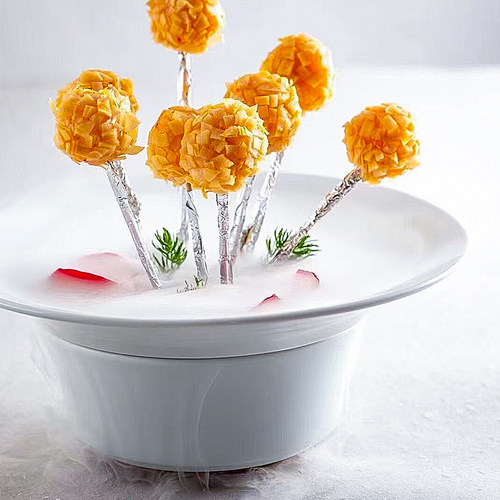 匠厨创意餐具拾久餐厅同款餐具海浪干冰盘意境菜冷菜创意干冰餐具 - 图2
