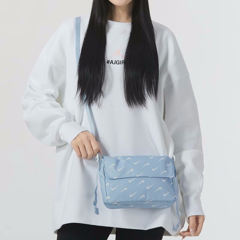 NIKE耐克单肩包男女简约手提斜挎包运动休闲零钱手机包FN0938-440 - 图1