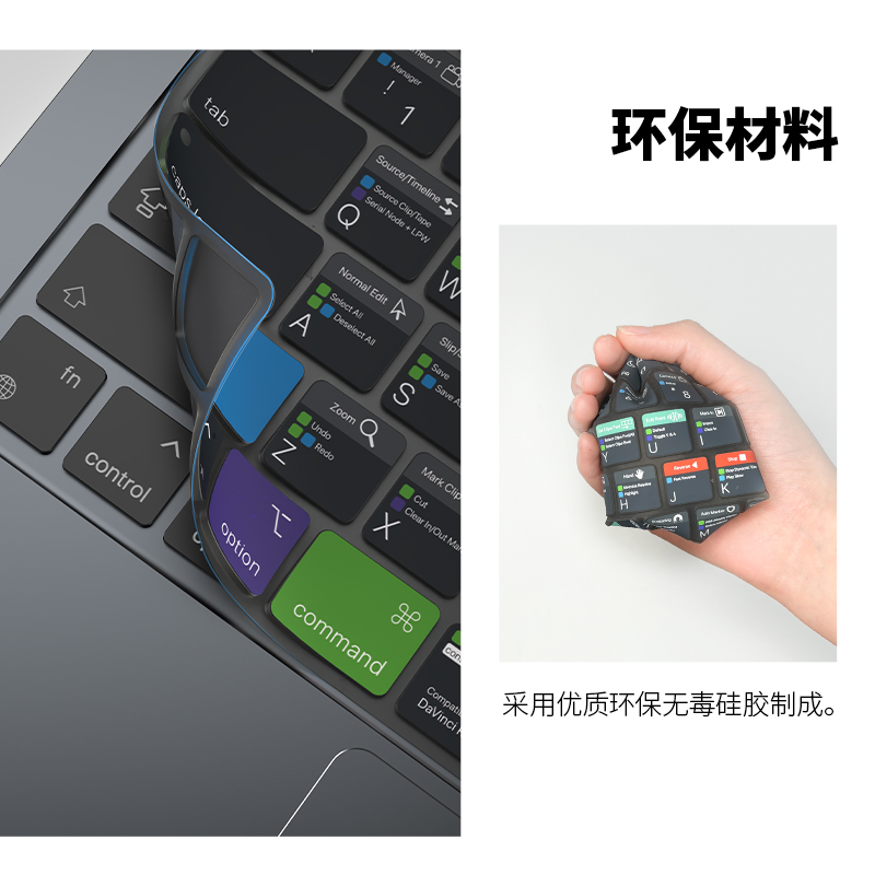 JCPal本朴硅胶键盘保护膜适用于苹果笔记本15寸2023款新款macbookpro14/16寸M3电脑键盘膜Air13 保护膜防水M2 - 图2