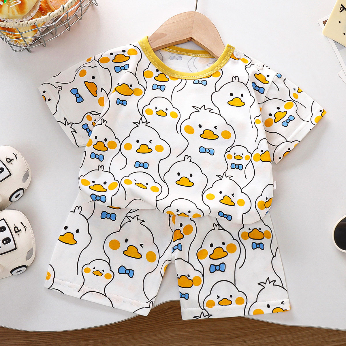 儿童短袖套装夏季薄款纯棉t恤半袖婴儿衣服男孩短裤女宝宝两件套,淘宝优惠券,粉丝福利购,淘宝优惠卷